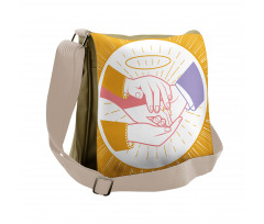 Mother Hands Bless Newlyweds Messenger Bag