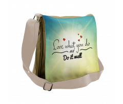 Hearts and Powerful Message Messenger Bag