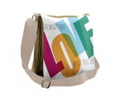 Vintage Colorful Letter Art Messenger Bag