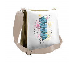 Dashed Starburst Stripes Messenger Bag