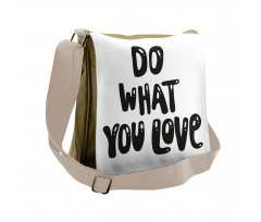 Classic Typeface Phrasal Messenger Bag