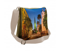 Street at Sunset Scene Messenger Bag