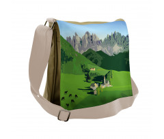 Alpine Mountains Meadow Messenger Bag