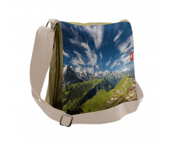 View of the Swiss Alps Messenger Bag