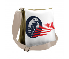 Eagle with Stars Stripes Messenger Bag