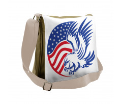 American Bald Eagle Flag Messenger Bag