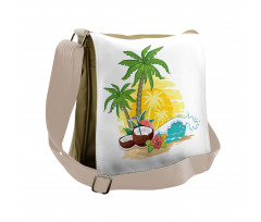 Coconut Drink Palms Messenger Bag