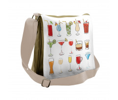 Alcoholic Drinks Art Messenger Bag