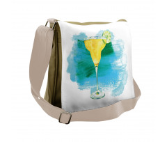 Watercolor Margarita Messenger Bag