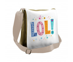 Message Expression Floral Messenger Bag