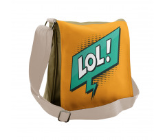 Retro Text with Speech Bubble Messenger Bag