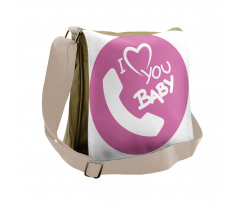 I Love You Baby Message Messenger Bag