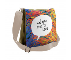 Watercolored Speech Bubble Messenger Bag