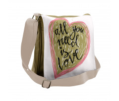 Valentines Day Sketch Art Messenger Bag