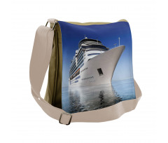 White Ship on the Water Messenger Bag