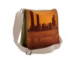 Skyline and Reflection Messenger Bag