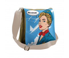 Bon Voyage Stewardess Retro Messenger Bag