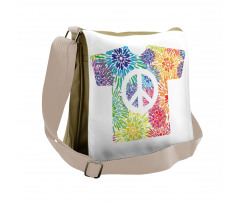 T-Shirt Design Hippie Style Messenger Bag