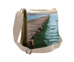 Wood Bridge Pier Sea Messenger Bag