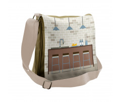 Modern Empty Kitchen Messenger Bag