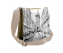 Prague City Sketch Messenger Bag