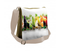 Colorful Juicy Fresh Fruits Messenger Bag