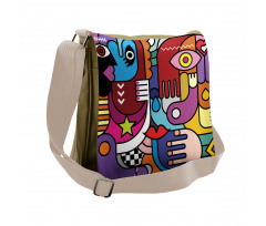 Abstract Complex Shapes Messenger Bag