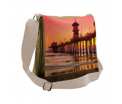 Huntington Beach Pier Sunset Messenger Bag