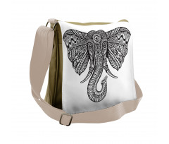 Graceful Elephant Design Messenger Bag