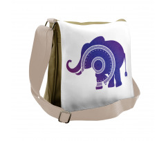 Elephant Calf Mandala Messenger Bag