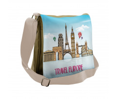 Travel Europe Landmarks Sky Messenger Bag