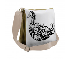 Calligraphic Duck Messenger Bag