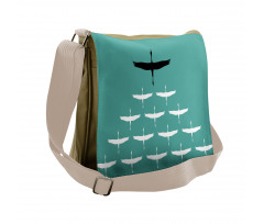 Muster of Birds Silhouettes Messenger Bag