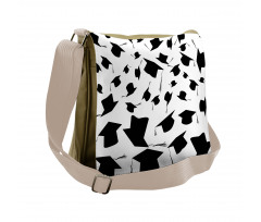 Tossed Graduation Caps Messenger Bag