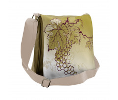 Fruits and Leaves on Ombre Messenger Bag