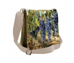 Rows of Wine Fruits in Italy Messenger Bag