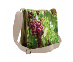 Bunch of Wine Fruits Foliage Messenger Bag