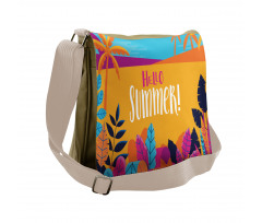 Tropical Beach Hello Summer Messenger Bag