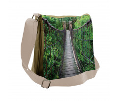 Rope Bridge in a Rainforest Messenger Bag