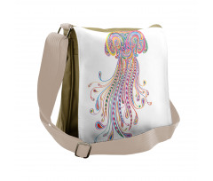 Doodle Abstract Colorful Messenger Bag