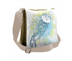 Lettering Magic Tropical Messenger Bag