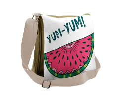 Tasty Watermelon Slice Yum Yum Messenger Bag