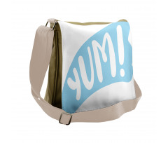 Simplistic Wording on Strokes Messenger Bag