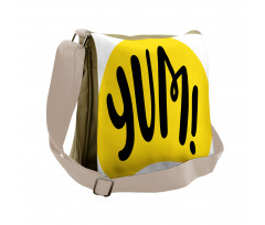 Lettering in Funny Text Font Messenger Bag