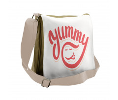 Simplistic Monotone Wording Messenger Bag