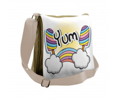 Rainbow Clouds and Popsicle Messenger Bag