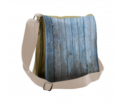 Grungy Painted Wooden Fence Messenger Bag