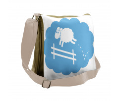 Counting Sheep Cloud Jumping Messenger Bag