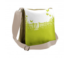 Garden Lawn and Gate Rural Messenger Bag