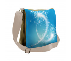 Swirling Stars with Tail Art Messenger Bag